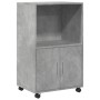 Armario con ruedas madera ingeniería gris hormigón 55x40x91 cm by , Sideboards - Ref: Foro24-853185, Price: 67,41 €, Discount: %
