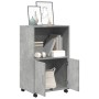 Armario con ruedas madera ingeniería gris hormigón 55x40x91 cm by , Sideboards - Ref: Foro24-853185, Price: 67,41 €, Discount: %