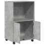 Armario con ruedas madera ingeniería gris hormigón 55x40x91 cm by , Sideboards - Ref: Foro24-853185, Price: 67,41 €, Discount: %
