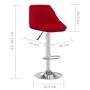 Küchenhocker aus bordeauxrotem Samt von , Küchenhocker - Ref: Foro24-335300, Preis: 82,70 €, Rabatt: %