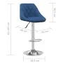 Küchenhocker aus blauem Samt von , Küchenhocker - Ref: Foro24-335298, Preis: 82,58 €, Rabatt: %