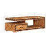 Massiver Akazienholz-Couchtisch 100x45x33 cm von , Couchtisch - Ref: Foro24-247493, Preis: 320,25 €, Rabatt: %