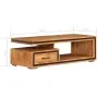 Mesa de centro de madera maciza de acacia 100x45x33 cm de , Mesas de centro - Ref: Foro24-247493, Precio: 314,26 €, Descuento: %