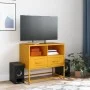 Fernsehmöbel aus senfgelbem Stahl, 68x39x60,5 cm. von , TV-Möbel - Ref: Foro24-846551, Preis: 67,94 €, Rabatt: %