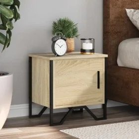 Bedside table made of plywood in oak color, measuring 40x30x40 cm. by , Nightstands - Ref: Foro24-848516, Price: 33,72 €, Dis...