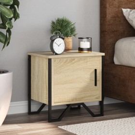 Nachttisch aus Sperrholz in Eichenholzfarbe, 40x30x40 cm. von , Nachttische - Ref: Foro24-848516, Preis: 34,19 €, Rabatt: %