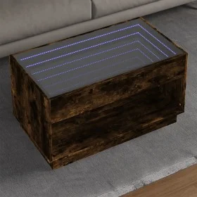 Couchtisch mit Infinity LED in geräucherter Eiche 90x50x50 cm von , Couchtisch - Ref: Foro24-847669, Preis: 117,88 €, Rabatt: %