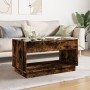 Coffee table with Infinity LED smoked oak 90x50x50 cm by , Coffee table - Ref: Foro24-847669, Price: 119,26 €, Discount: %