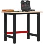 Rectangular solid oak workbench 100x60x81.5 cm by , Work tables - Ref: Foro24-3309656, Price: 168,38 €, Discount: %