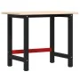 Rectangular solid oak workbench 100x60x81.5 cm by , Work tables - Ref: Foro24-3309656, Price: 161,66 €, Discount: %