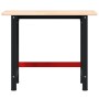 Rectangular solid oak workbench 100x60x81.5 cm by , Work tables - Ref: Foro24-3309656, Price: 168,38 €, Discount: %