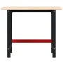 Rectangular solid oak workbench 100x60x81.5 cm by , Work tables - Ref: Foro24-3309656, Price: 161,66 €, Discount: %