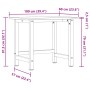 Rectangular solid oak workbench 100x60x81.5 cm by , Work tables - Ref: Foro24-3309656, Price: 168,38 €, Discount: %