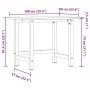 Rectangular solid oak workbench 100x60x81.5 cm by , Work tables - Ref: Foro24-3309656, Price: 161,66 €, Discount: %