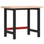 Solid beech wood rectangular workbench 100x60x83 cm by , Work tables - Ref: Foro24-3309661, Price: 207,58 €, Discount: %
