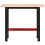 Solid beech wood rectangular workbench 100x60x83 cm by , Work tables - Ref: Foro24-3309661, Price: 207,58 €, Discount: %
