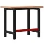 Solid beech wood rectangular workbench 100x60x83 cm by , Work tables - Ref: Foro24-3309661, Price: 207,58 €, Discount: %