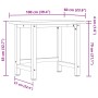 Solid beech wood rectangular workbench 100x60x83 cm by , Work tables - Ref: Foro24-3309661, Price: 202,02 €, Discount: %