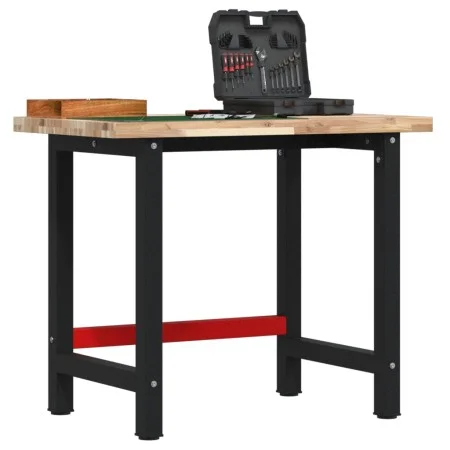 Banco de trabajo madera maciza acacia rectangular 100x60x83 cm de , Mesas de trabajo - Ref: Foro24-3309668, Precio: 181,75 €,...