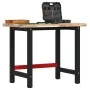 Solid acacia wood workbench, rectangular, 100x60x83 cm by , Work tables - Ref: Foro24-3309668, Price: 181,75 €, Discount: %