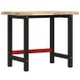 Solid acacia wood workbench, rectangular, 100x60x83 cm by , Work tables - Ref: Foro24-3309668, Price: 181,75 €, Discount: %