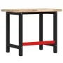 Solid acacia wood workbench, rectangular, 100x60x83 cm by , Work tables - Ref: Foro24-3309668, Price: 181,75 €, Discount: %