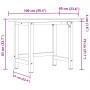 Solid acacia wood workbench, rectangular, 100x60x83 cm by , Work tables - Ref: Foro24-3309668, Price: 185,81 €, Discount: %