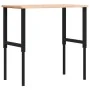 Rectangular solid wood workbench 100x60x(71.5-98) cm by , Work tables - Ref: Foro24-3309682, Price: 127,47 €, Discount: %