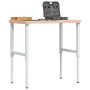 Banco de trabajo rectangular madera maciza 100x60x(73-99,5) cm de , Mesas de trabajo - Ref: Foro24-3309705, Precio: 176,07 €,...