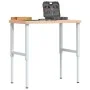 Rectangular solid wood workbench 100x60x(73-99.5) cm by , Work tables - Ref: Foro24-3309705, Price: 176,81 €, Discount: %