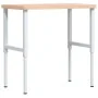 Rectangular solid wood workbench 100x60x(73-99.5) cm by , Work tables - Ref: Foro24-3309705, Price: 176,81 €, Discount: %