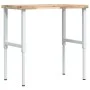 Rectangular solid wood workbench 100x60x(73-99.5) cm by , Work tables - Ref: Foro24-3309713, Price: 155,73 €, Discount: %