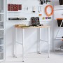 Banco de trabajo rectangular madera maciza 100x60x(73-99,5) cm de , Mesas de trabajo - Ref: Foro24-3309713, Precio: 158,59 €,...