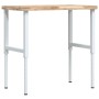 Rectangular solid wood workbench 100x60x(73-99.5) cm by , Work tables - Ref: Foro24-3309713, Price: 158,73 €, Discount: %