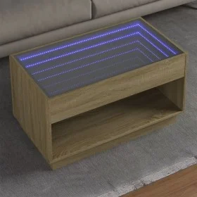 Mesa de centro con Infinity LED roble Sonoma 90x50x50 cm by , Coffee table - Ref: Foro24-847667, Price: 114,03 €, Discount: %
