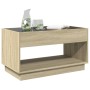 Mesa de centro con Infinity LED roble Sonoma 90x50x50 cm de , Mesas de centro - Ref: Foro24-847667, Precio: 119,12 €, Descuen...