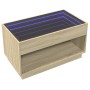 Mesa de centro con Infinity LED roble Sonoma 90x50x50 cm de , Mesas de centro - Ref: Foro24-847667, Precio: 119,12 €, Descuen...