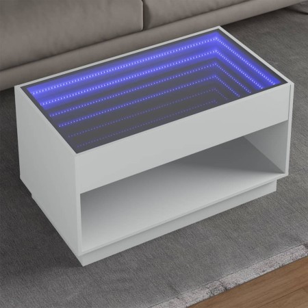 Couchtisch mit Infinity LED weiß 90x50x50 cm von , Couchtisch - Ref: Foro24-847665, Preis: 119,87 €, Rabatt: %