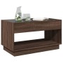 Mesa de centro con Infinity LED marrón roble 90x50x50 cm by , Coffee table - Ref: Foro24-847671, Price: 120,07 €, Discount: %