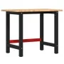 Banco de trabajo rectangular madera maciza roble 100x60x81,5 cm by , Work tables - Ref: Foro24-3309658, Price: 152,92 €, Disc...