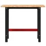Banco de trabajo rectangular madera maciza roble 100x60x81,5 cm by , Work tables - Ref: Foro24-3309658, Price: 152,92 €, Disc...