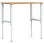 Banco de trabajo rectangular madera maciza 100x60x(71,5-98) cm by , Work tables - Ref: Foro24-3309702, Price: 141,98 €, Disco...