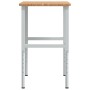 Banco de trabajo rectangular madera maciza 100x60x(71,5-98) cm by , Work tables - Ref: Foro24-3309702, Price: 141,98 €, Disco...