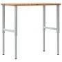 Rechteckiger Massivholzarbeitstisch 100x60x(71,5-98) cm von , Arbeitstische - Ref: Foro24-3309702, Preis: 131,51 €, Rabatt: %