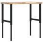 Banco de trabajo rectangular madera maciza 100x60x(73-99,5) cm by , Work tables - Ref: Foro24-3309691, Price: 158,89 €, Disco...