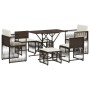 7-piece garden dining set with brown synthetic rattan cushions by , Garden sets - Ref: Foro24-369010, Price: 349,59 €, Discou...
