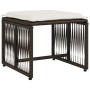 Garten-Essgruppe, 7-teilig, mit braunen Polstern aus synthetischem Rattan. von , Gartensets - Ref: Foro24-369010, Preis: 262,...