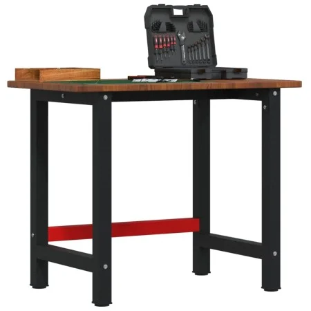Rectangular solid oak workbench 100x60x81.5 cm by , Work tables - Ref: Foro24-3309659, Price: 173,73 €, Discount: %