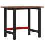 Rectangular solid oak workbench 100x60x81.5 cm by , Work tables - Ref: Foro24-3309659, Price: 177,95 €, Discount: %