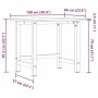 Rectangular solid oak workbench 100x60x81.5 cm by , Work tables - Ref: Foro24-3309659, Price: 173,73 €, Discount: %